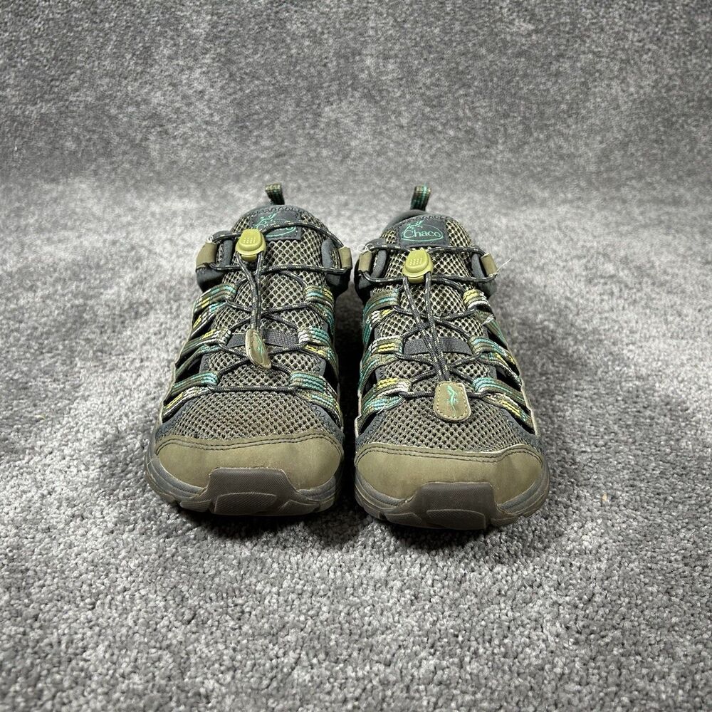 Chaco Outcross 2 Kids Size 4 Khaki Green Waterproof Outdoor Trail Shoes Shoes - Picture 4 of 12